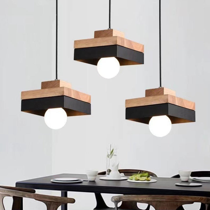 Industrial Wood Pendant Light | Kalsten