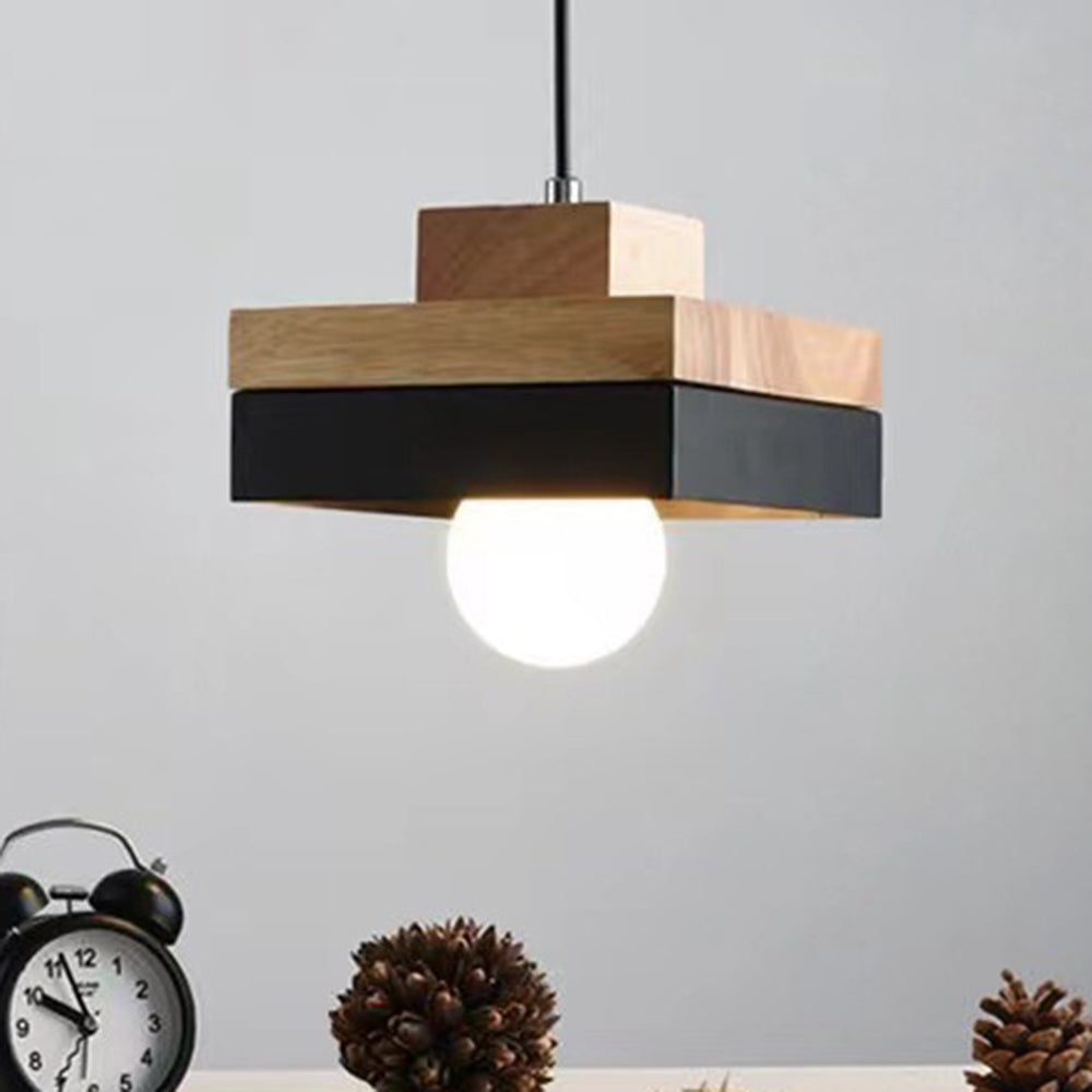 Industrial Wood Pendant Light | Kalsten