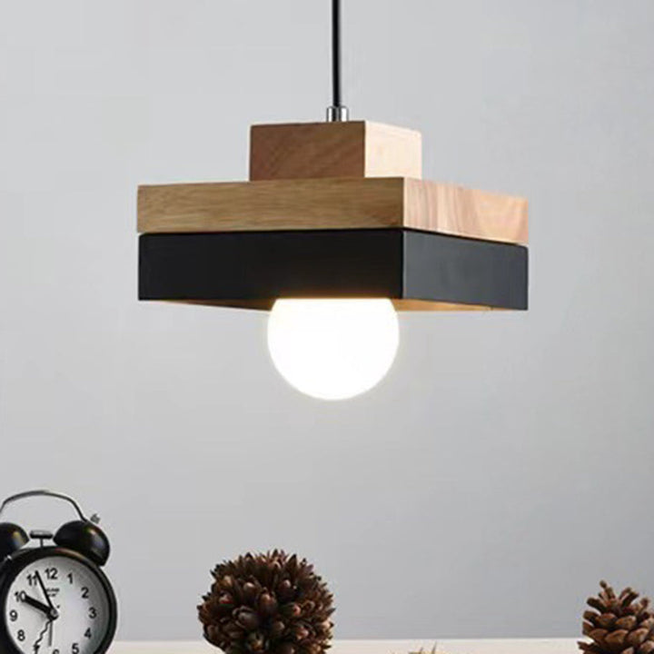 Industrial Wood Pendant Light | Kalsten
