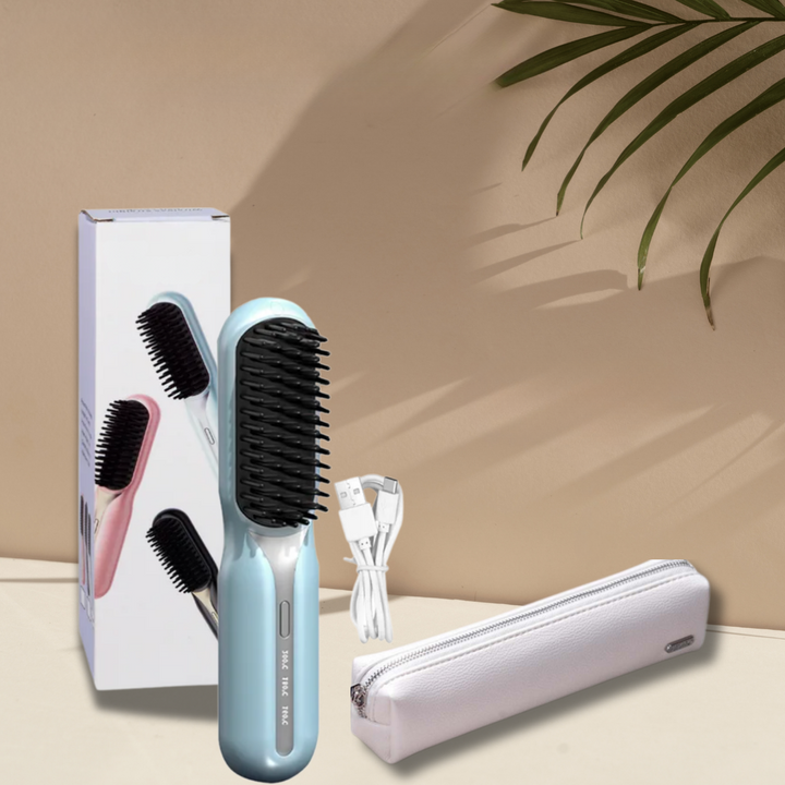 Kalsten | Wireless Hair Stylers Brush Travel Suitable for Straightening and Curling Rechargeable for All Hair Types