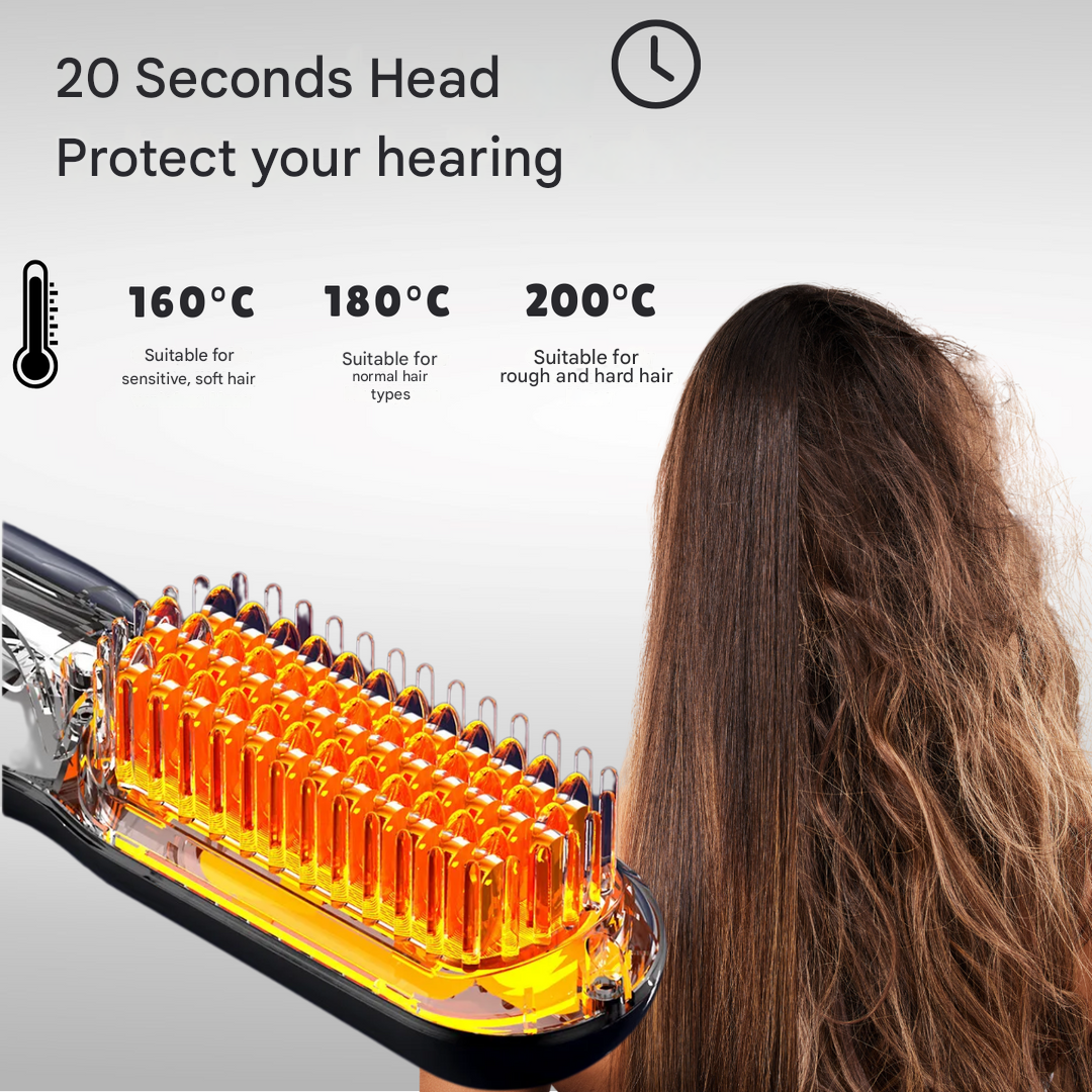 Kalsten | Wireless Hair Stylers Brush Travel Suitable for Straightening and Curling Rechargeable for All Hair Types
