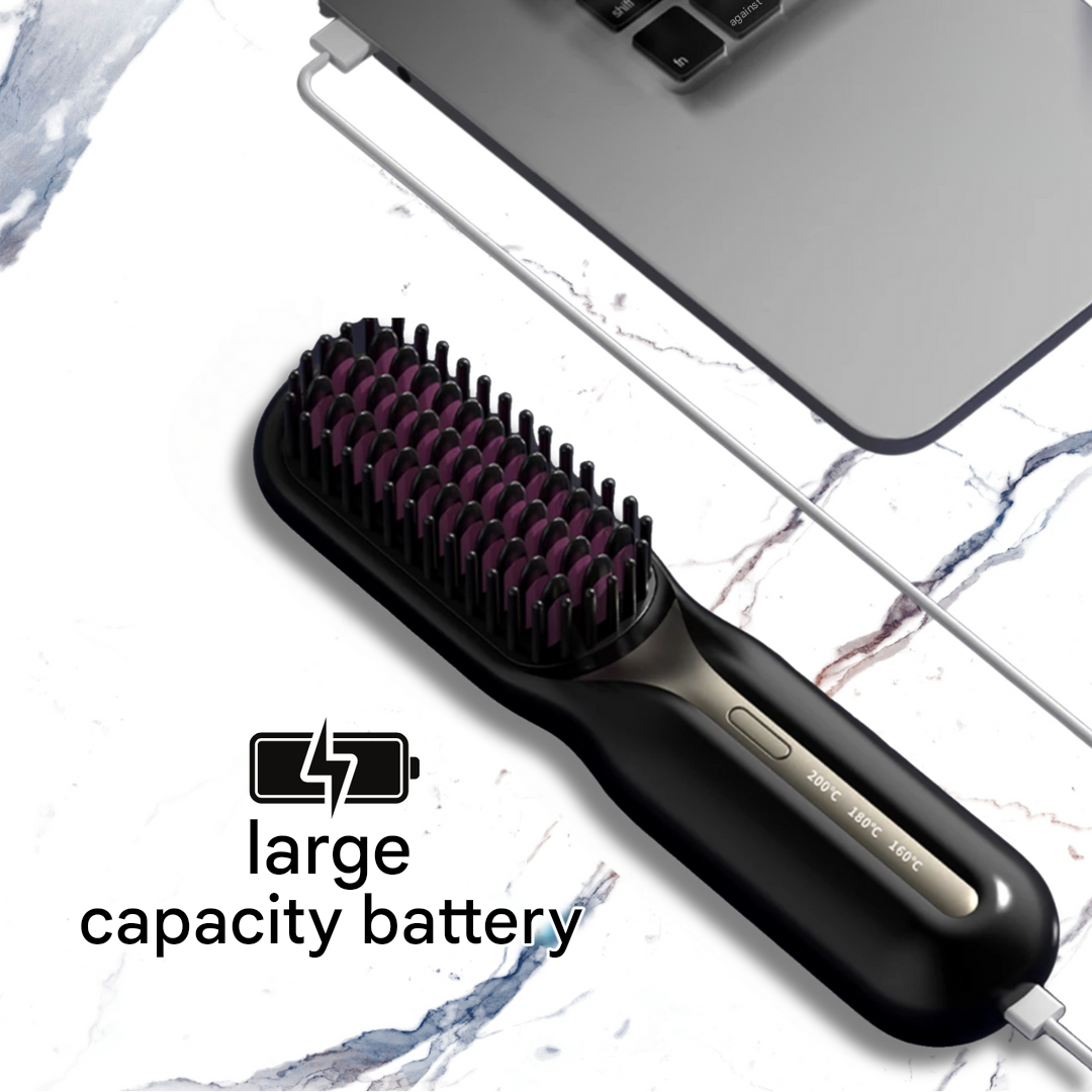 Kalsten | Wireless Hair Stylers Brush Travel Suitable for Straightening and Curling Rechargeable for All Hair Types