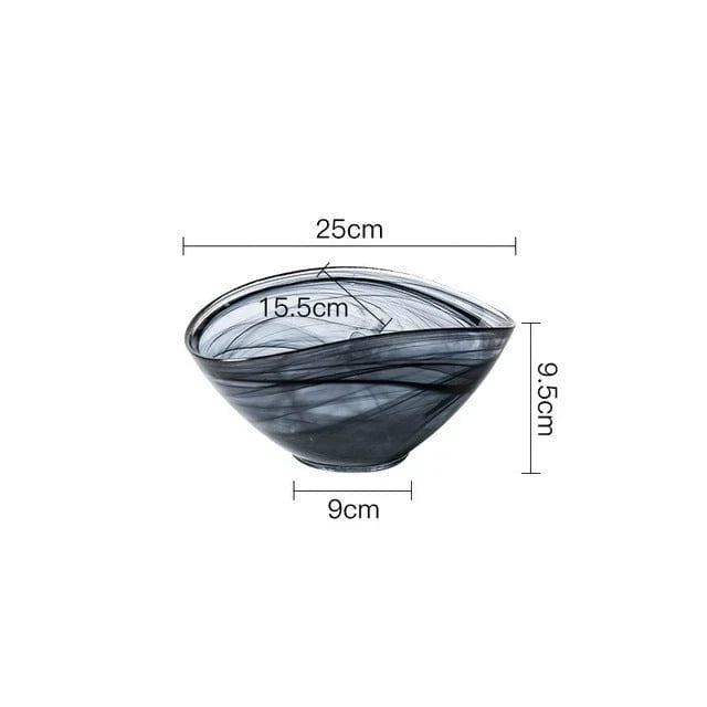 Irregular Glass Salad Bowl | Kalsten