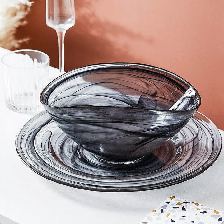 Irregular Glass Salad Bowl | Kalsten