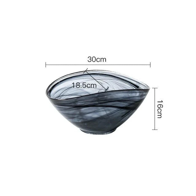 Irregular Glass Salad Bowl | Kalsten