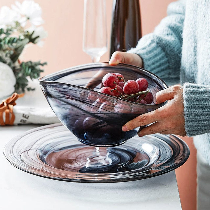 Irregular Glass Salad Bowl | Kalsten