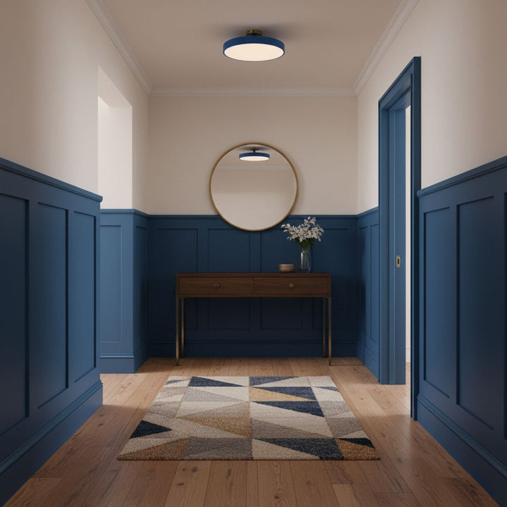 Metal Flush Mount Ceiling Light 11.8 in Warm Ambient Indoor Dining Living Room Office LED | Kalsten