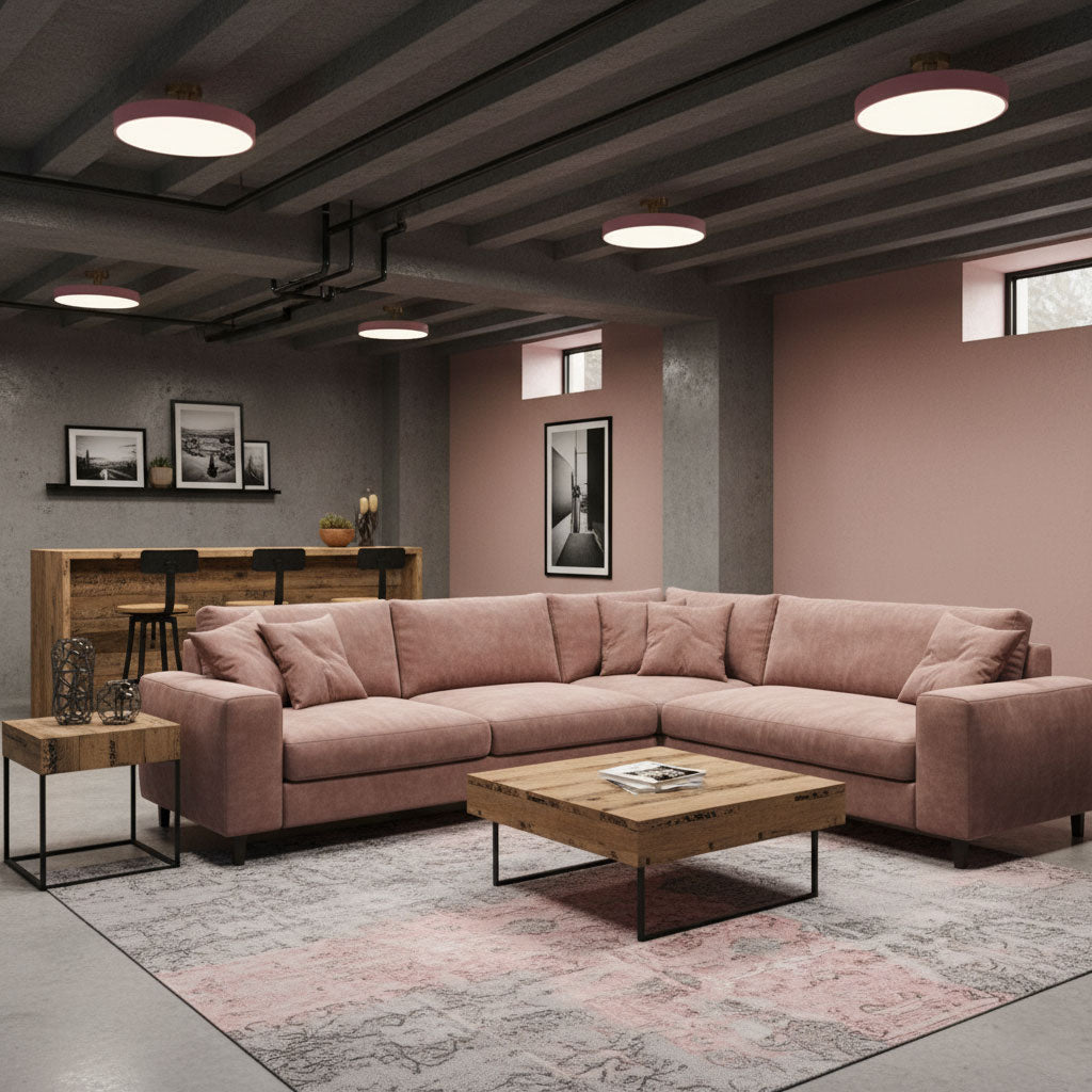Metal Flush Mount Ceiling Light 11.8 in Warm Ambient Indoor Dining Living Room Office LED | Kalsten