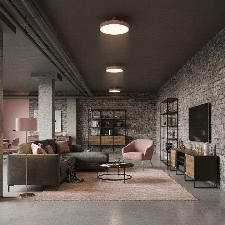 Metal Flush Mount Ceiling Light 11.8 in Warm Ambient Indoor Dining Living Room Office LED | Kalsten