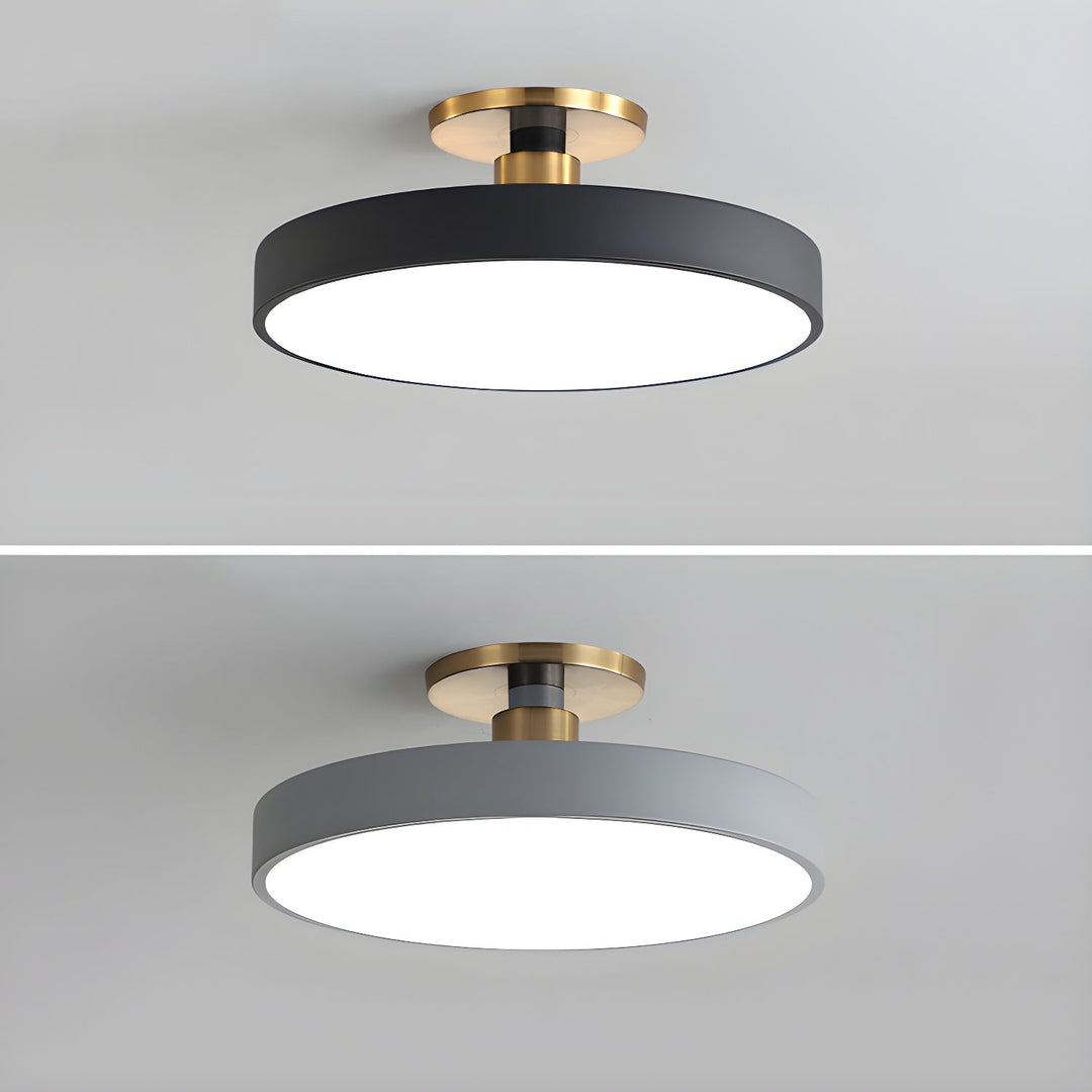 Metal Flush Mount Ceiling Light 11.8 in Warm Ambient Indoor Dining Living Room Office LED | Kalsten