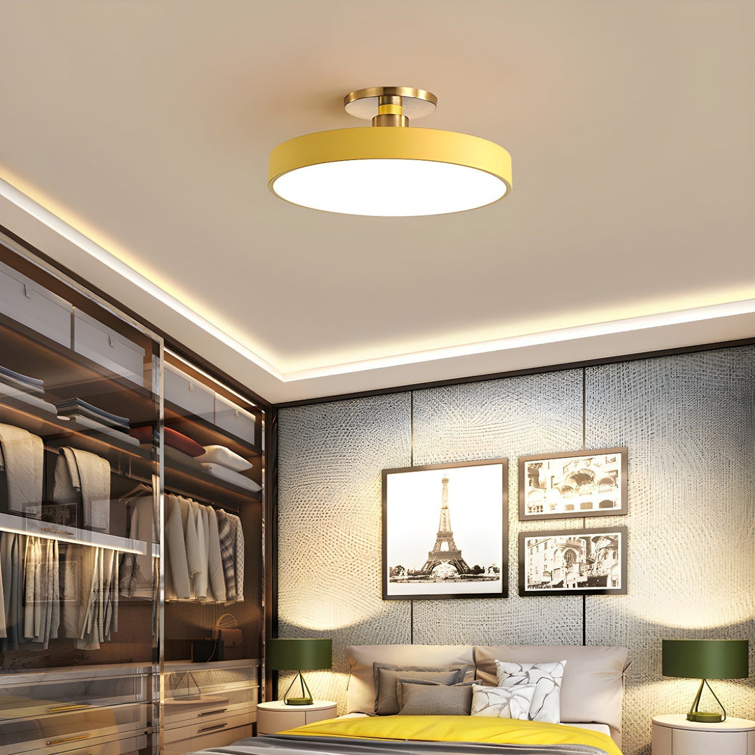 Metal Flush Mount Ceiling Light 11.8 in Warm Ambient Indoor Dining Living Room Office LED | Kalsten