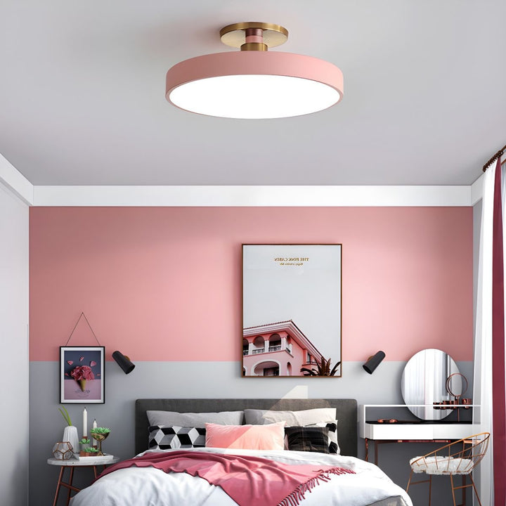 Metal Flush Mount Ceiling Light 11.8 in Warm Ambient Indoor Dining Living Room Office LED | Kalsten