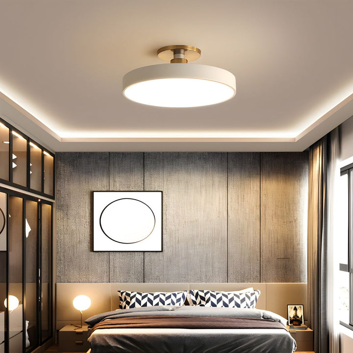 Metal Flush Mount Ceiling Light 11.8 in Warm Ambient Indoor Dining Living Room Office LED | Kalsten