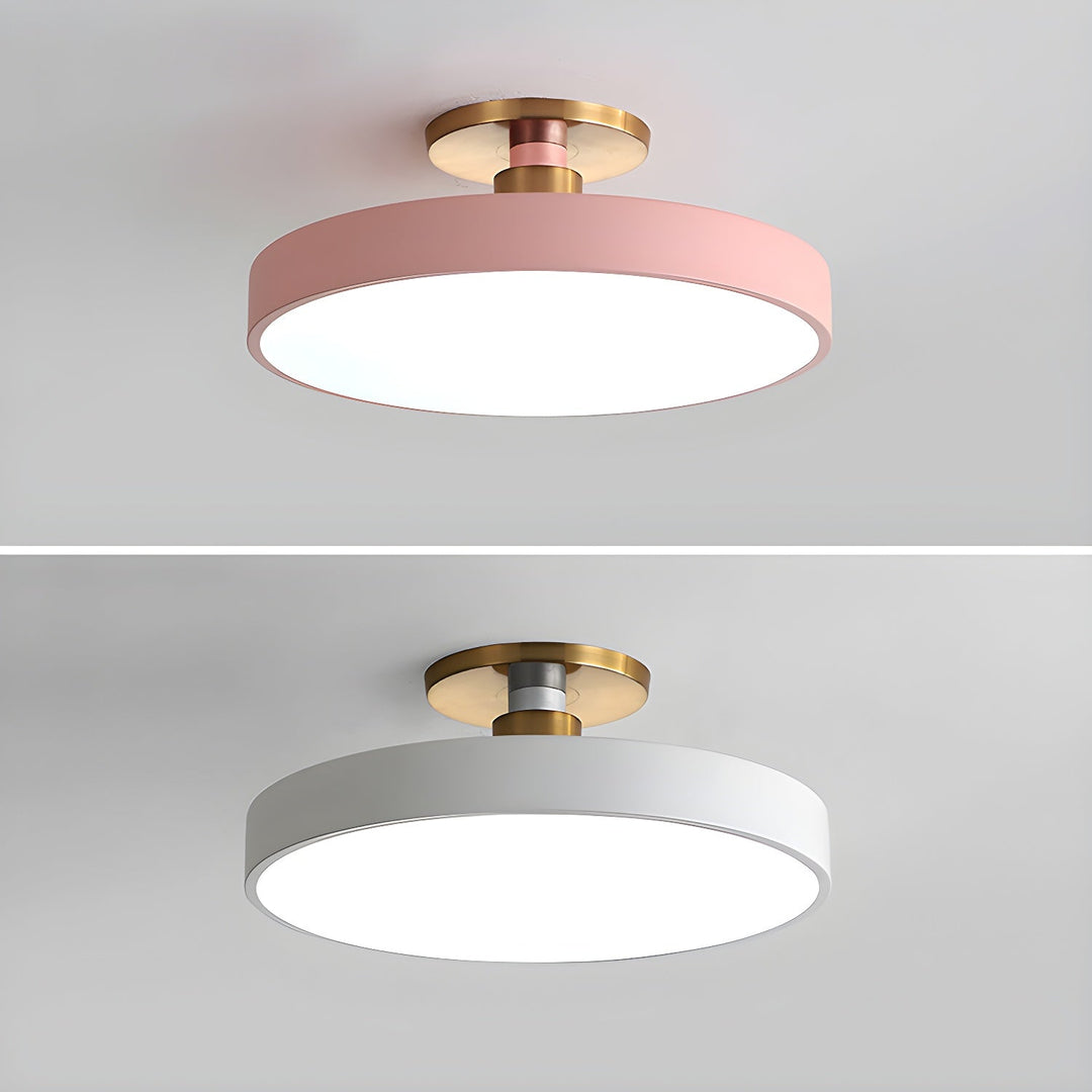 Metal Flush Mount Ceiling Light 11.8 in Warm Ambient Indoor Dining Living Room Office LED | Kalsten