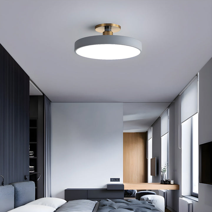 Metal Flush Mount Ceiling Light 11.8 in Warm Ambient Indoor Dining Living Room Office LED | Kalsten