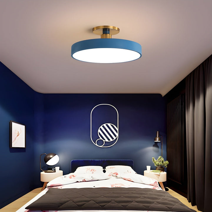 Metal Flush Mount Ceiling Light 11.8 in Warm Ambient Indoor Dining Living Room Office LED | Kalsten
