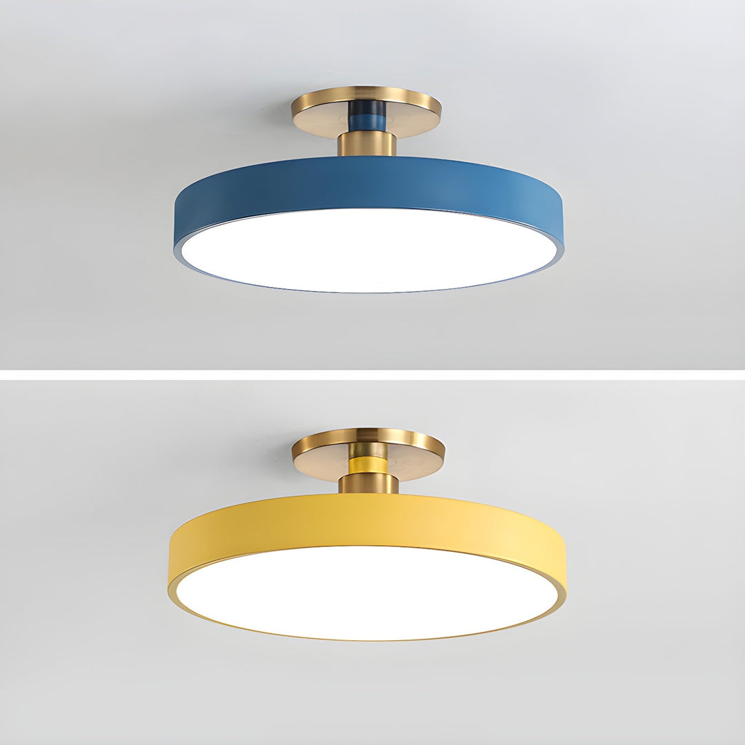 Metal Flush Mount Ceiling Light 11.8 in Warm Ambient Indoor Dining Living Room Office LED | Kalsten