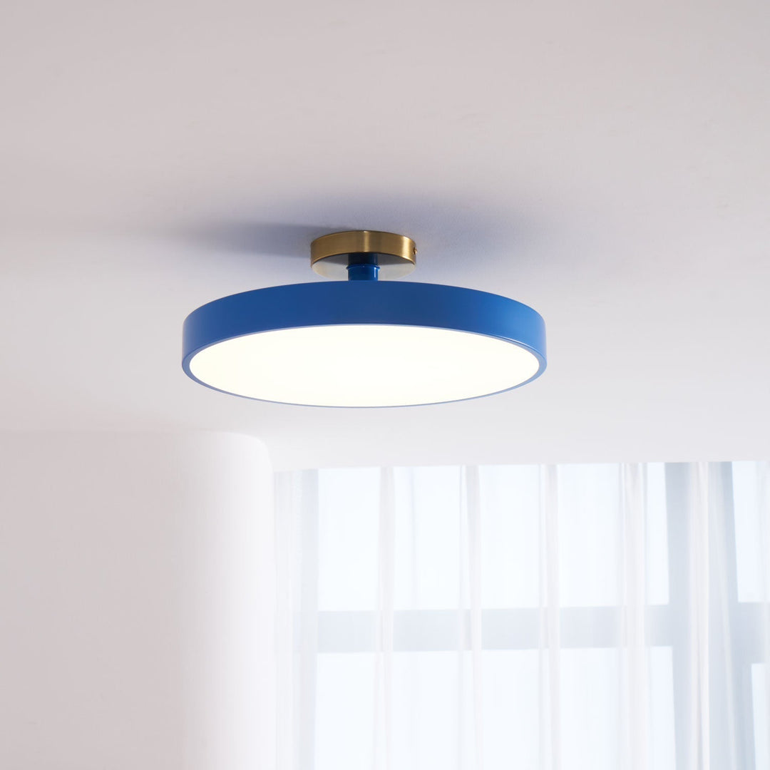Metal Flush Mount Ceiling Light 11.8 in Warm Ambient Indoor Dining Living Room Office LED | Kalsten