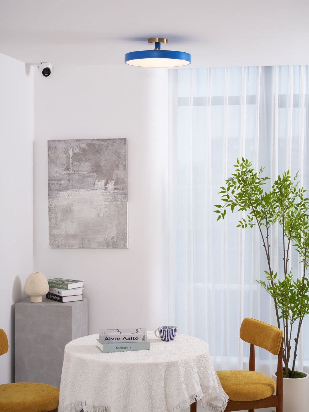 Metal Flush Mount Ceiling Light 11.8 in Warm Ambient Indoor Dining Living Room Office LED | Kalsten