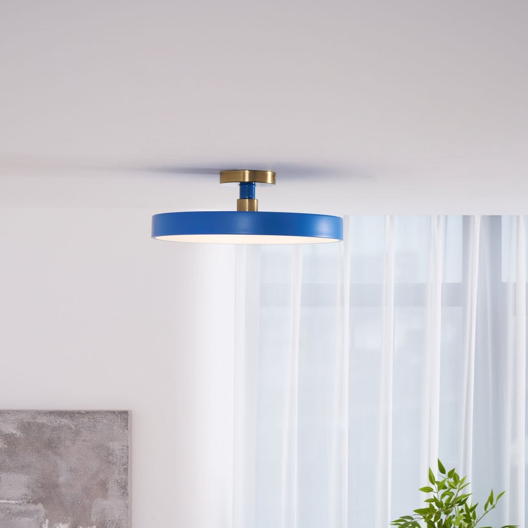 Metal Flush Mount Ceiling Light 11.8 in Warm Ambient Indoor Dining Living Room Office LED | Kalsten