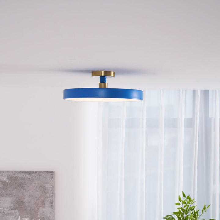 Metal Flush Mount Ceiling Light 11.8 in Warm Ambient Indoor Dining Living Room Office LED | Kalsten