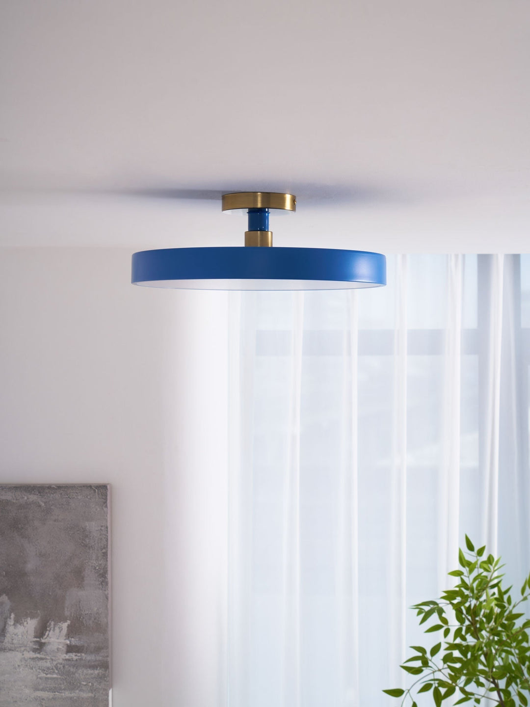 Metal Flush Mount Ceiling Light 11.8 in Warm Ambient Indoor Dining Living Room Office LED | Kalsten