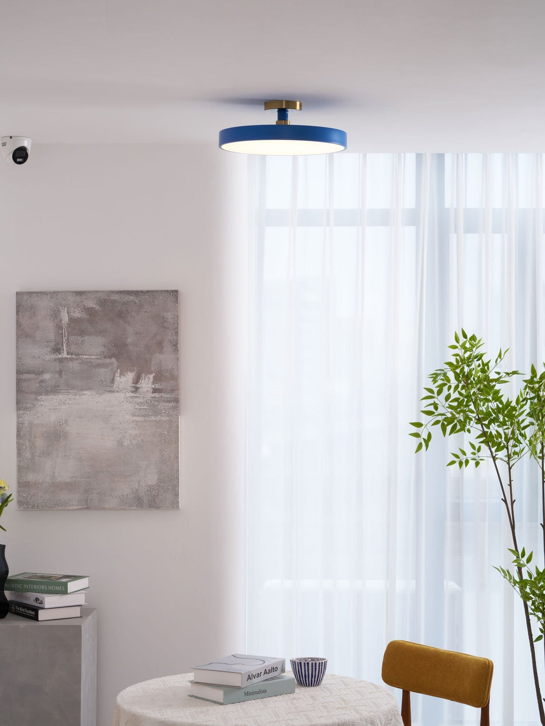 Metal Flush Mount Ceiling Light 11.8 in Warm Ambient Indoor Dining Living Room Office LED | Kalsten