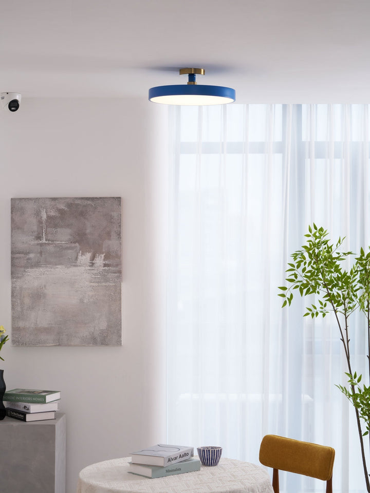 Metal Flush Mount Ceiling Light 11.8 in Warm Ambient Indoor Dining Living Room Office LED | Kalsten