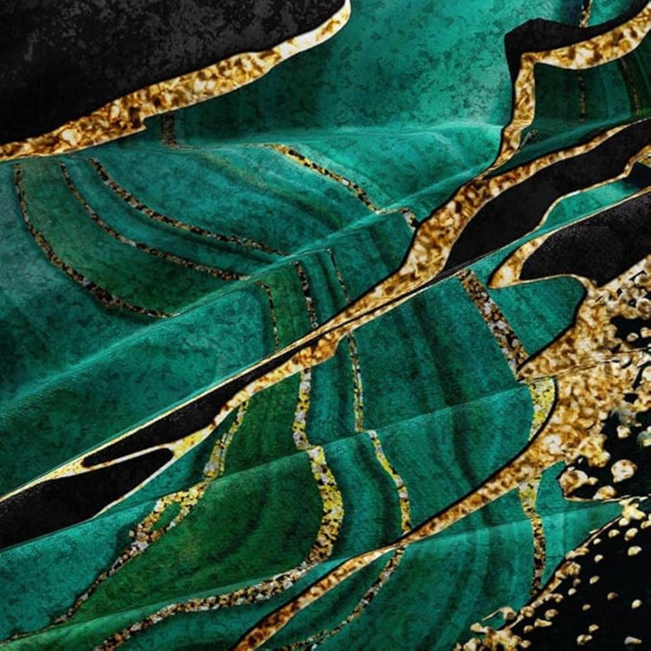 Kalsten | Jade Opulent Gold Accent Duvet Cover Set