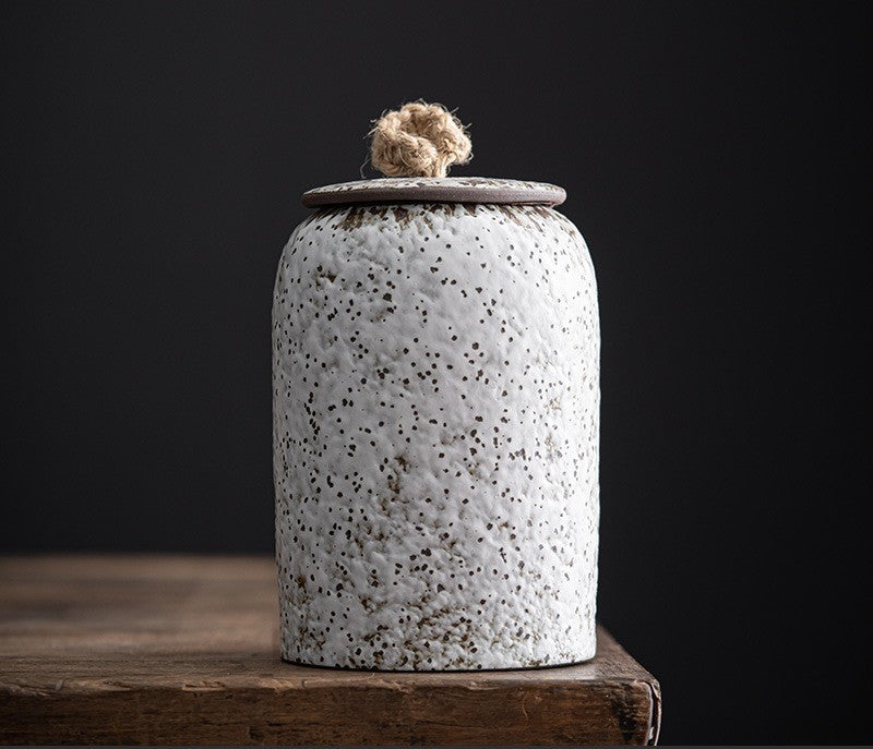 Kalsten | Japanese tea canisters made of ceramics, retro stoneware, airtight, Gong-Fu made of ceramics, for candies, tea ceremony accessories