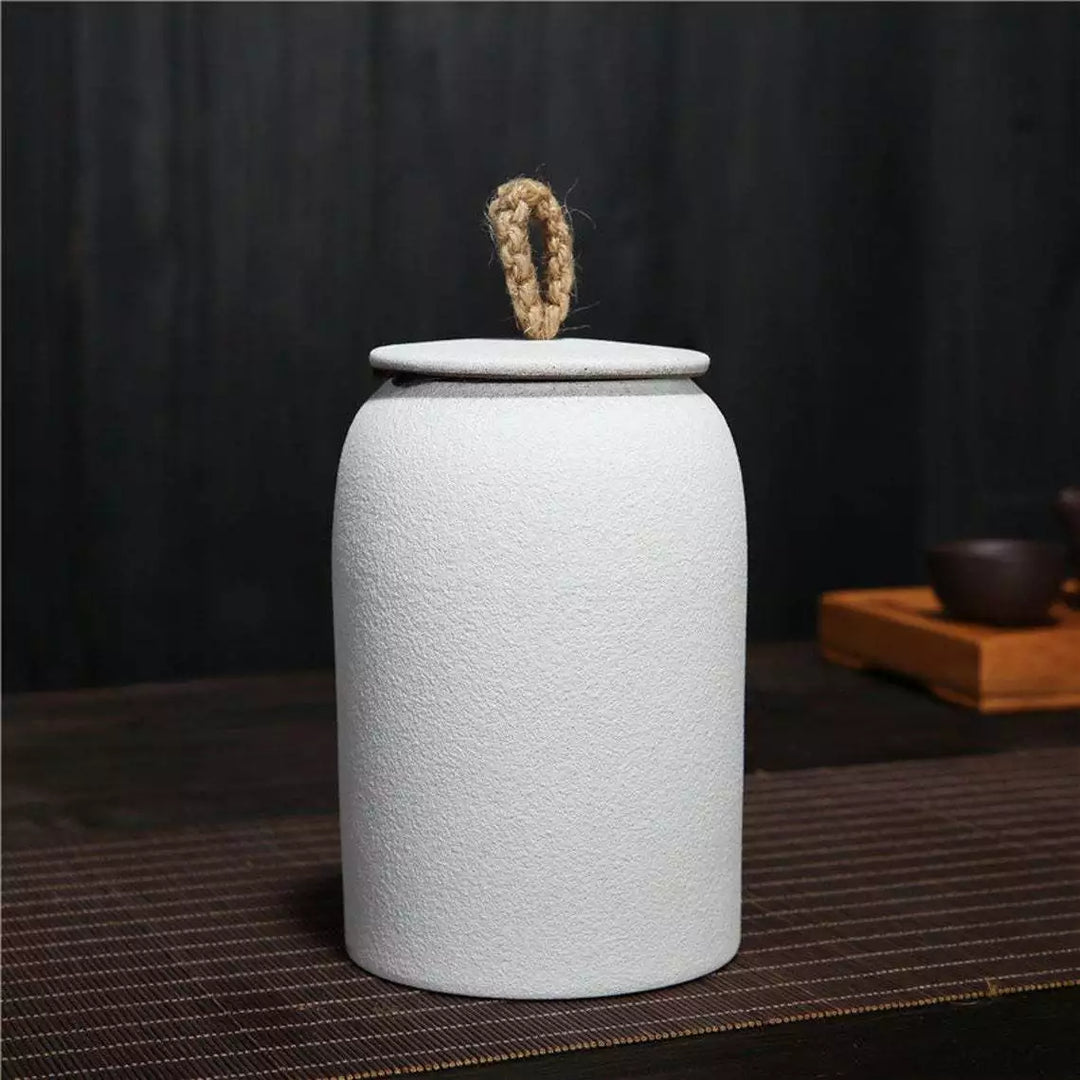 Kalsten | Japanese tea canisters made of ceramics, retro stoneware, airtight, Gong-Fu made of ceramics, for candies, tea ceremony accessories