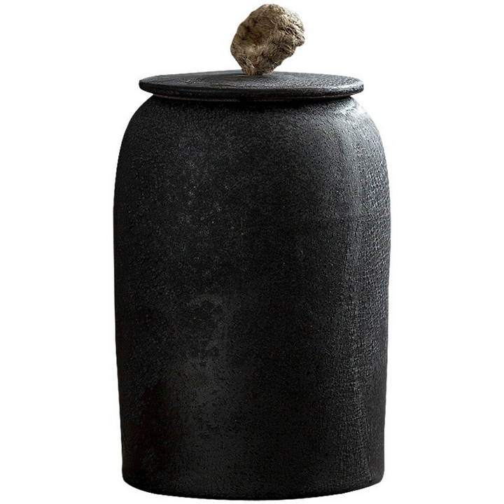 Kalsten | Japanese tea canisters made of ceramics, retro stoneware, airtight, Gong-Fu made of ceramics, for candies, tea ceremony accessories