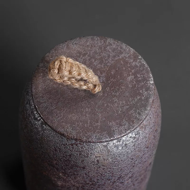 Kalsten | Japanese tea canisters made of ceramics, retro stoneware, airtight, Gong-Fu made of ceramics, for candies, tea ceremony accessories