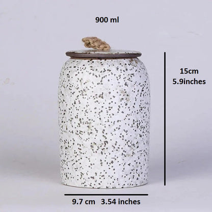 Japanese ceramic tea canisters, retro stoneware, airtight, ceramic Gong-Fu, for sweets, tea ceremony accessories