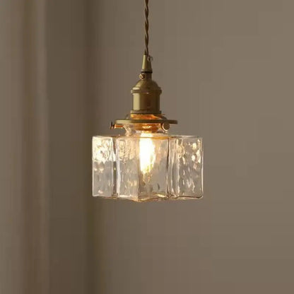 Vintage Glass Pendant Light - Rustic Hanging Lamp for Living Room & Dining Room | Bowlift