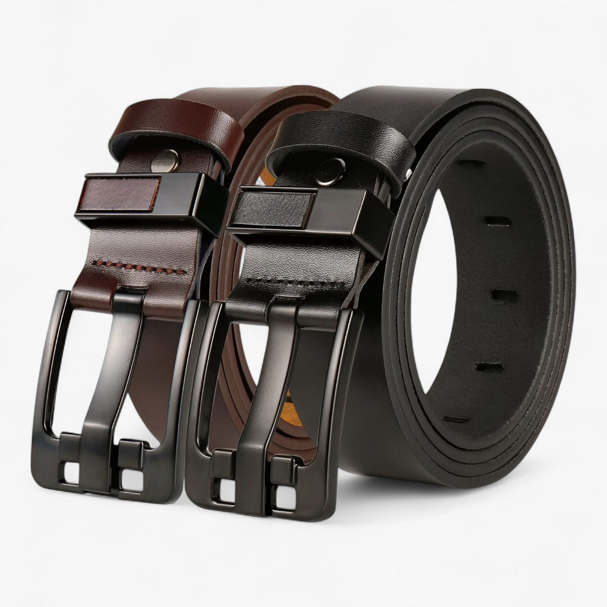 Skanto | Men's Cowhide Leather Belt with Adjustable Buckle for Any Occasion
