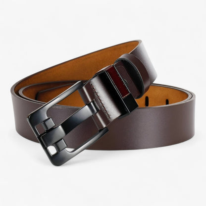 Skanto | Men's Cowhide Leather Belt with Adjustable Buckle for Any Occasion