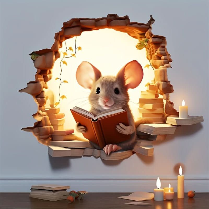 Kalsten | DecoraMice 3D Cartoon Wall Stickers | Adorable Mouse Wall Stickers for Children's Rooms and Living Space Decoration