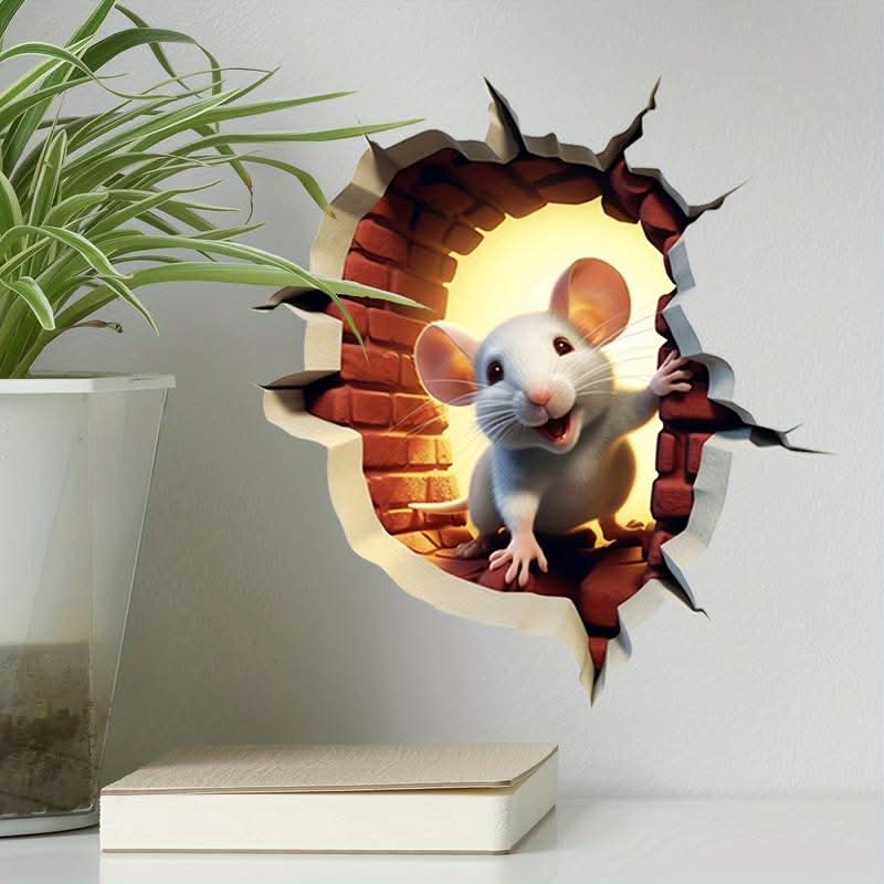 Kalsten | DecoraMice 3D Cartoon Wall Stickers | Adorable Mouse Wall Stickers for Children's Rooms and Living Space Decoration