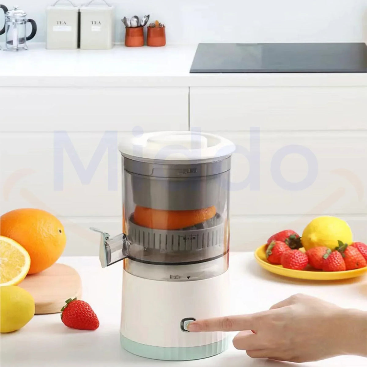 Skanto | Electric Citrus Juicer with Juice Collector – For Fresh Juice in Seconds