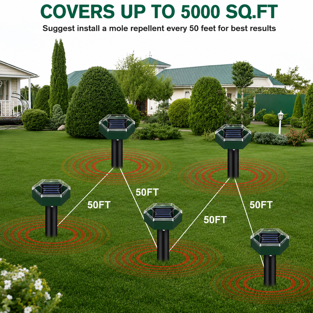 Kalsten | Ultrasonic Mole Repellent 4 Pack