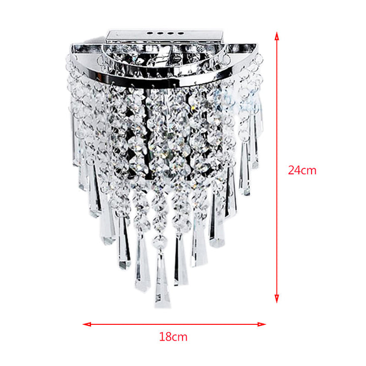 Kalsten | Modern Chrome Crystal Drop Wall Lamps