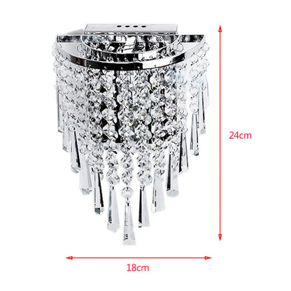 Skanto | Modern Chrome Crystal Drop Wall Lamps