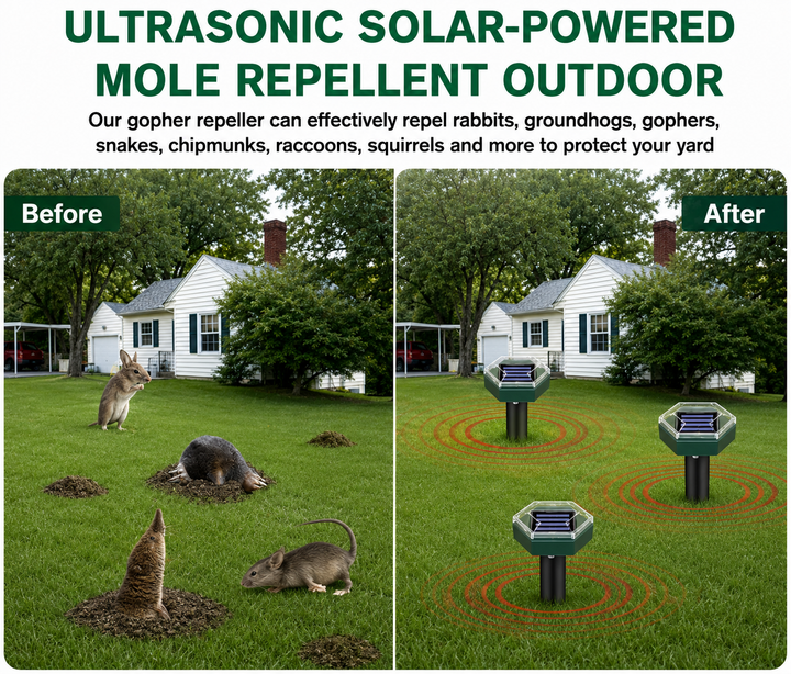 Kalsten | Ultrasonic Mole Repellent 4 Pack