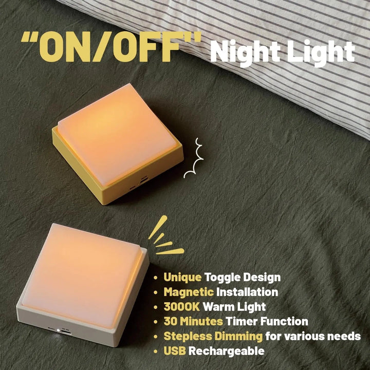 Kalsten | Wireless dimmable night light – Rechargeable with timer & magnet attachment