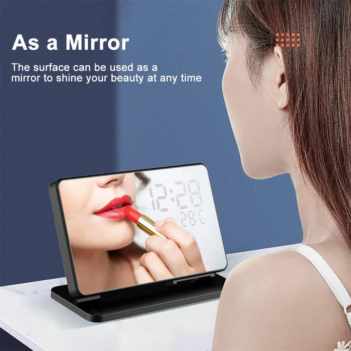 Kalsten | 3-in-1 Quick Charge Station | Premium Wireless Fast Charging Docking Station with Alarm Clock | for Apple iPhone, Watch & AirPods