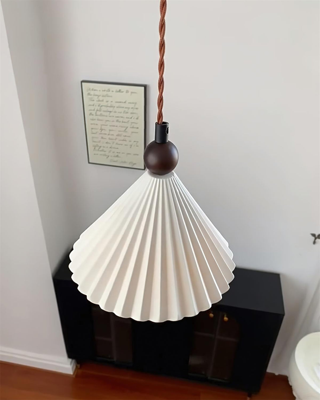 Pendant Light Ceramic Shade 7.8 in Adjustable Blue Dining Kitchen Hanging Ceiling Lamp | Kalsten