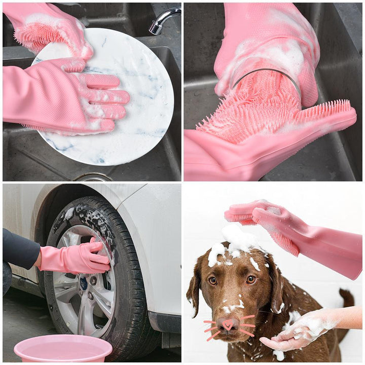 Magic Silicone Cleaning Gloves (in Pair) | Kalsten