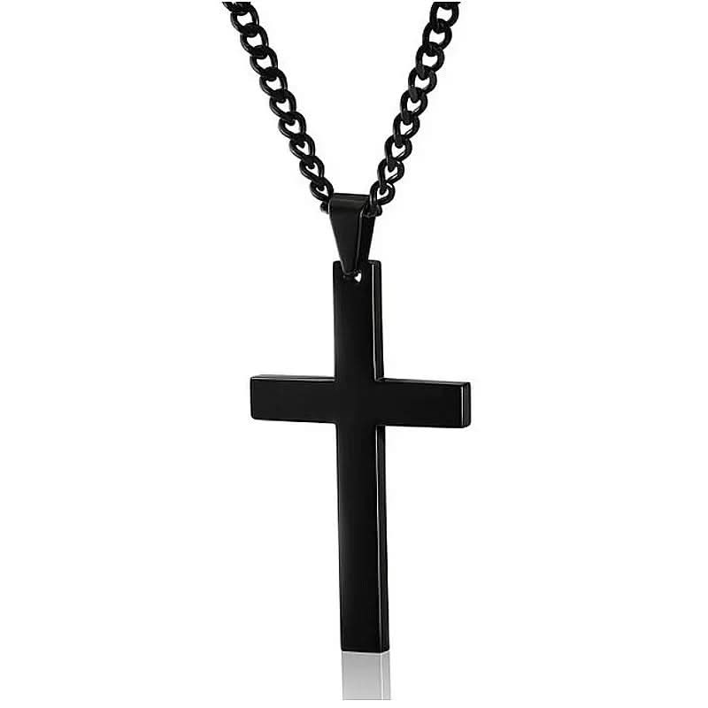 Kalsten | Classic men's necklace with stainless steel cross pendant