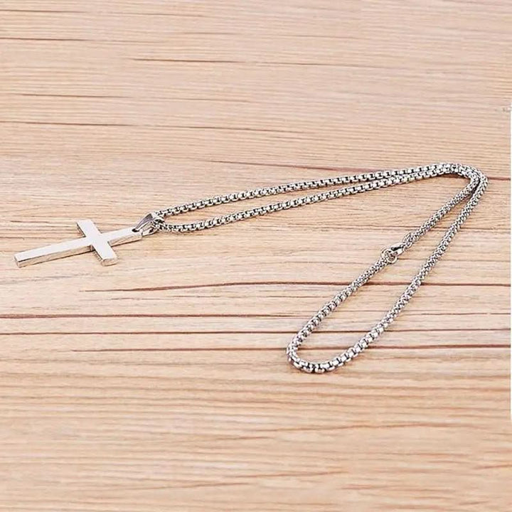 Kalsten | Classic men's necklace with stainless steel cross pendant